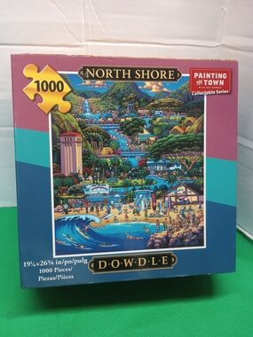 North Shore Dowdle 1000-Piece Jigsaw Puzzle - Blue/Green Box